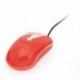 Ratón óptico ergonómico, color rojo