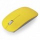 Práctico ratón óptico inalámbrico con diseño ergonómico. Color amarillo
