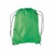 Mochila verde saco de poliéster con bolsillos