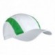 Gorra deportiva blanca y verde con cierre elástico