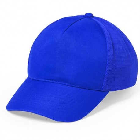 Gorra con cierre ajustable de botones, color azul