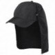 Gorra deportiva de color negro con protector para el cuello