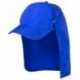 Gorra deportiva de color azul con protector para el cuello