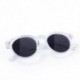 Gafas de sol unisex, diseño circular. Color blanco