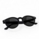 Gafas de sol unisex, diseño circular. Color negro