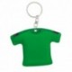 llavero camiseta de resistente PVC. Color verde