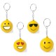 Llavero emoji antiestrés de color amarillo