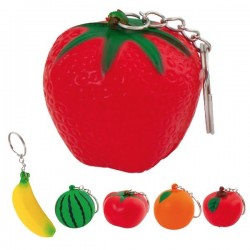 Llavero antiestrés con diseño de frutas