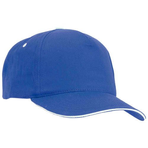 Gorra algodón con cierre de velcro, color azul
