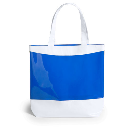 Bonita y original bolsa con un bonito diseño bicolor, en PVC